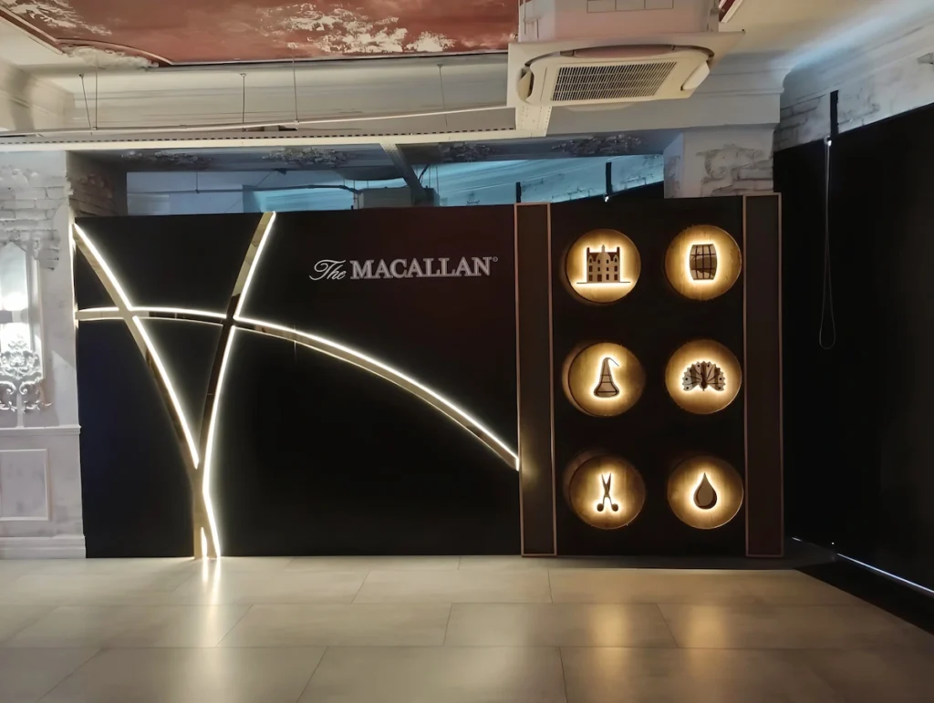 LED trade show display for Macallan – custom event branding in DFW