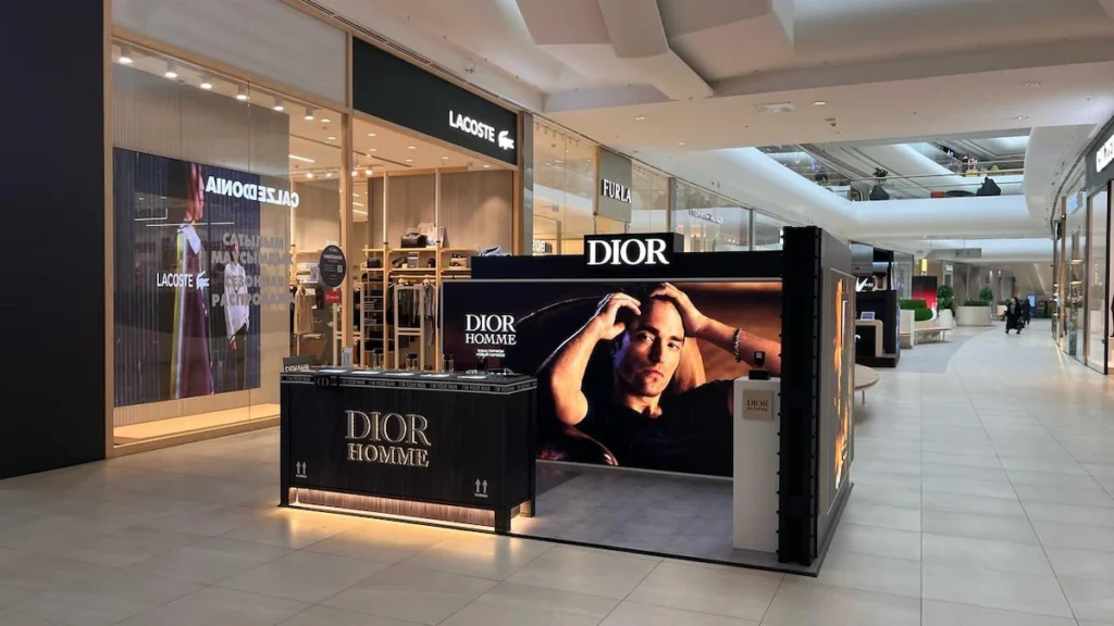 Dior Homme promotional display stand – brand experience built in the U.S.