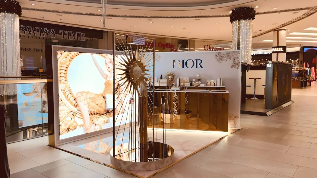 Dior immersive POS display – pop-up brand promotion in Dallas