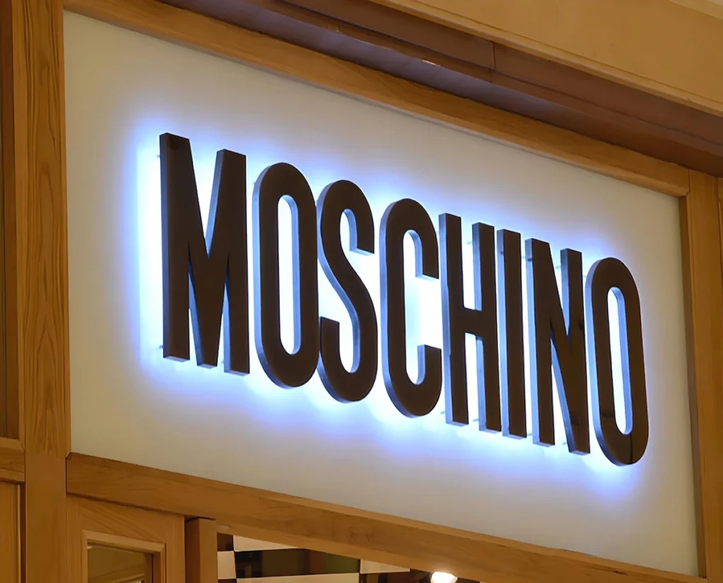 LED channel letter sign for Moschino boutique in Austin
